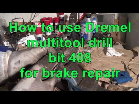How to use Dremel Multitool drill bit 408 for brake caliber Hole repair