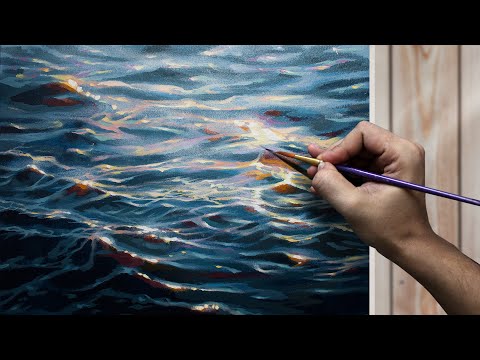 Quick and Easy Way to Paint Waves | Simple Step by Step Painting Tutorial