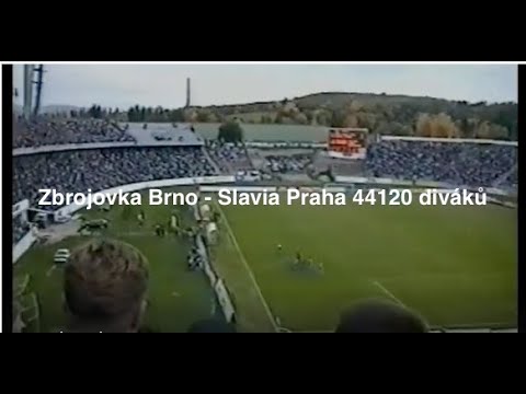 Boby Brno - Slavia Praha 1:1 1996 Diváci: 44120 Atmosféra na stadionu Za Lužánkami Brno