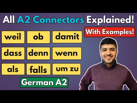 All A2 Connectors Explained | Important for German A2 Exam