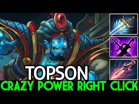 TOPSON [Storm Spirit] Crazy Power Right Click with Full Blade Build Dota 2