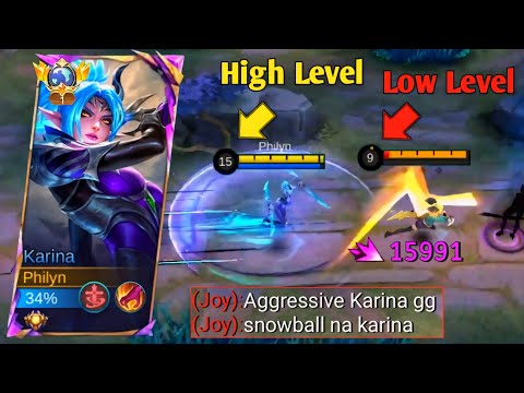 TRY THIS KARINA ROTATION NOW!!! SNOWBALL KARINA = AUTO WIN | SUPER AGGRESSIVE ROTATION KARINA😱🔥