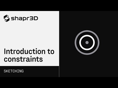 Shapr3D Manual - Introduction to constraints | Sketching