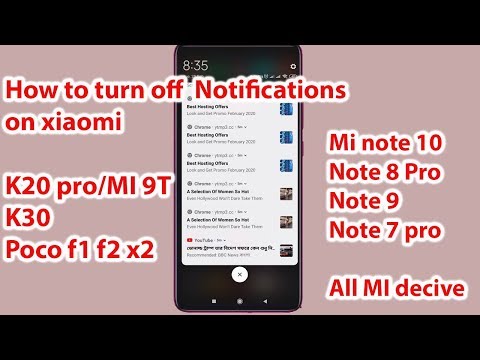 How do I turn off notifications on xiaomi k20 pro k30 poco f1 f2 X2