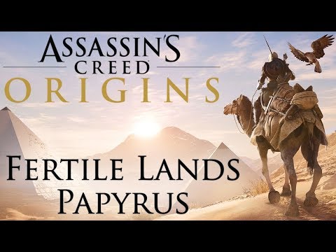 Assassin's Creed: Origins "Fertile Lands" Papyrus Puzzle Riddle Solution (Legendary Item Location)