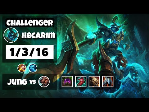 Hecarim vs Udyr BR Challenger JUNGLE (1/3/16) - v11.8