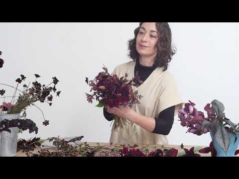 Dark and Moody Winter Bridal Bouquet How-to