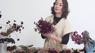 Dark and Moody Winter Bridal Bouquet How-to