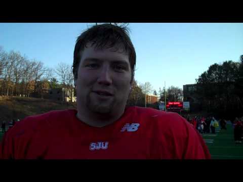 Post-Game Interview w/SJU Junior Linebacker Billy Lawrence - 2009 Carleton