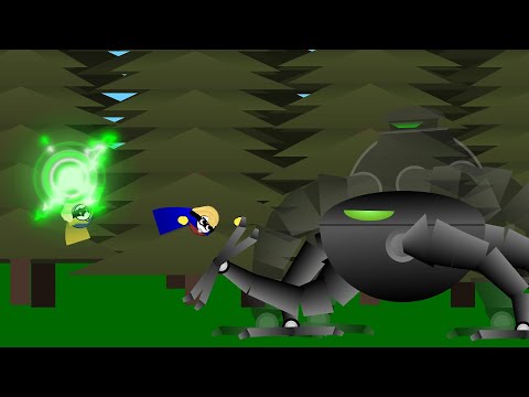 Gamma jack and Metaman vs omnidroid v5 and v6 stick nodes battle incredibles