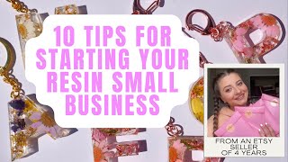 10 Tips For Starting Your Resin Small Business | Small Business Help | Resin Etsy Shop For Beginners