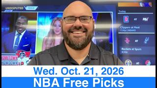 NBA Picks (10-21-26) Wednesday Basketball Predictions & Free Plays - Vegas Lines