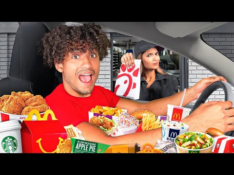 I ATE At Every DRIVE THRU For 24 Hours..