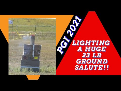 Lighting a 23 LB Ground Salute at PGI 2021 - CLOSE UP