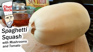 Spaghetti Squash Recipe with Mushrooms and Tomato
