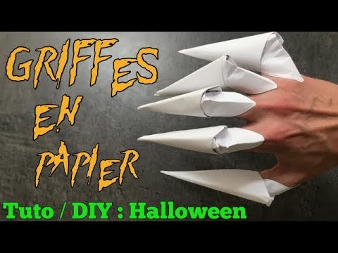 Tuto / DIY Halloween : Griffes de Monstre en Papier
