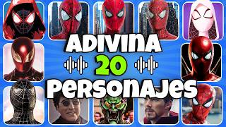 Adivina 20 PERSONAJES De SPIDERMAN😱No Way Home y Brand New Day🕷️❤️Adivina Por La Voz🎶❤️