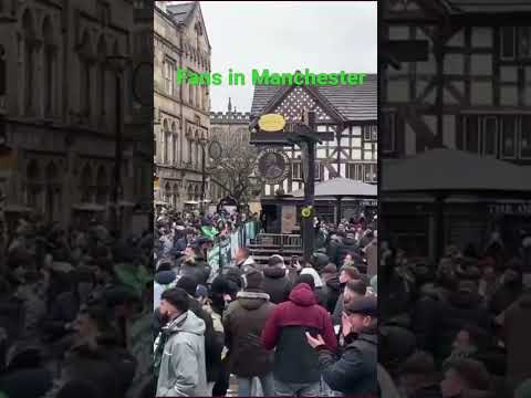 Manchester United vs. Betis Sevilla Fans in Manchester ManU Pyro Party