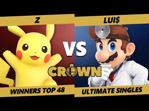 Crown 2019 SSBU - Z (Pikachu) Vs. Lui$ (Dr. Mario) Smash Ultimate Tournament Top 48
