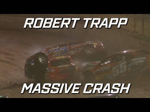 Street Stocks: Robert Trapp Big Rollover - Toowoomba Speedway