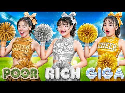 Poor Vs Rich Vs Giga Rich Cheerleader! Who Is The Best Cheerleader At School?