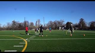 3 Player Soccer/Football Passing Pattern