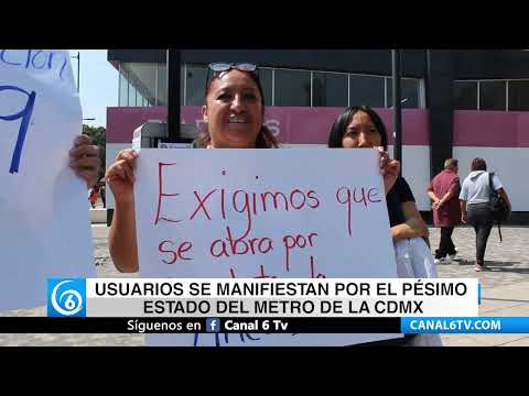 Video: Usuarios se manifiestan por el pésimo estado del metro de la CDMX