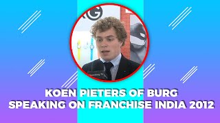 Koen Pieters of Burg speaking at Franchise India 2012 image