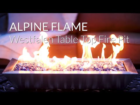 Alpine Flame Westfalen Table Top Fire Pit - Stainless Steel