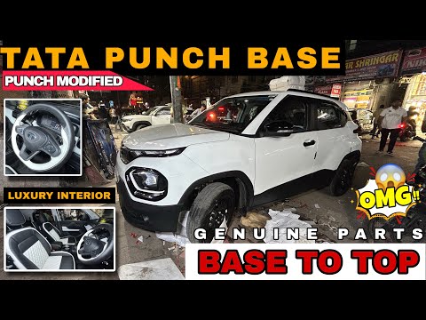 Tata Punch Base Modified🔥 PUNCH Base to Top🔥Tata Genuine Parts🔥 #tatapunch #punch2025 
