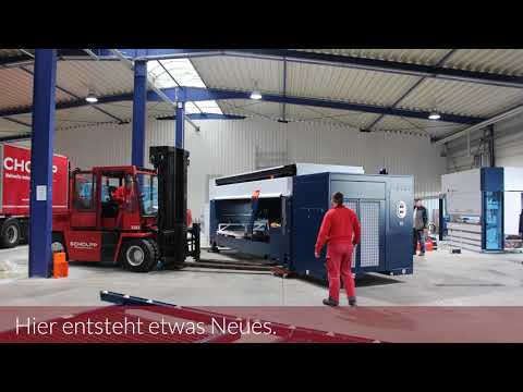 Anlieferung von Maschinen zur Blechbearbeitung am 03.01.2018