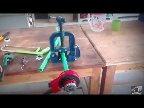 Threading PVC 3/4" Pipe - How to threat PVC pipe - Easy step to do this