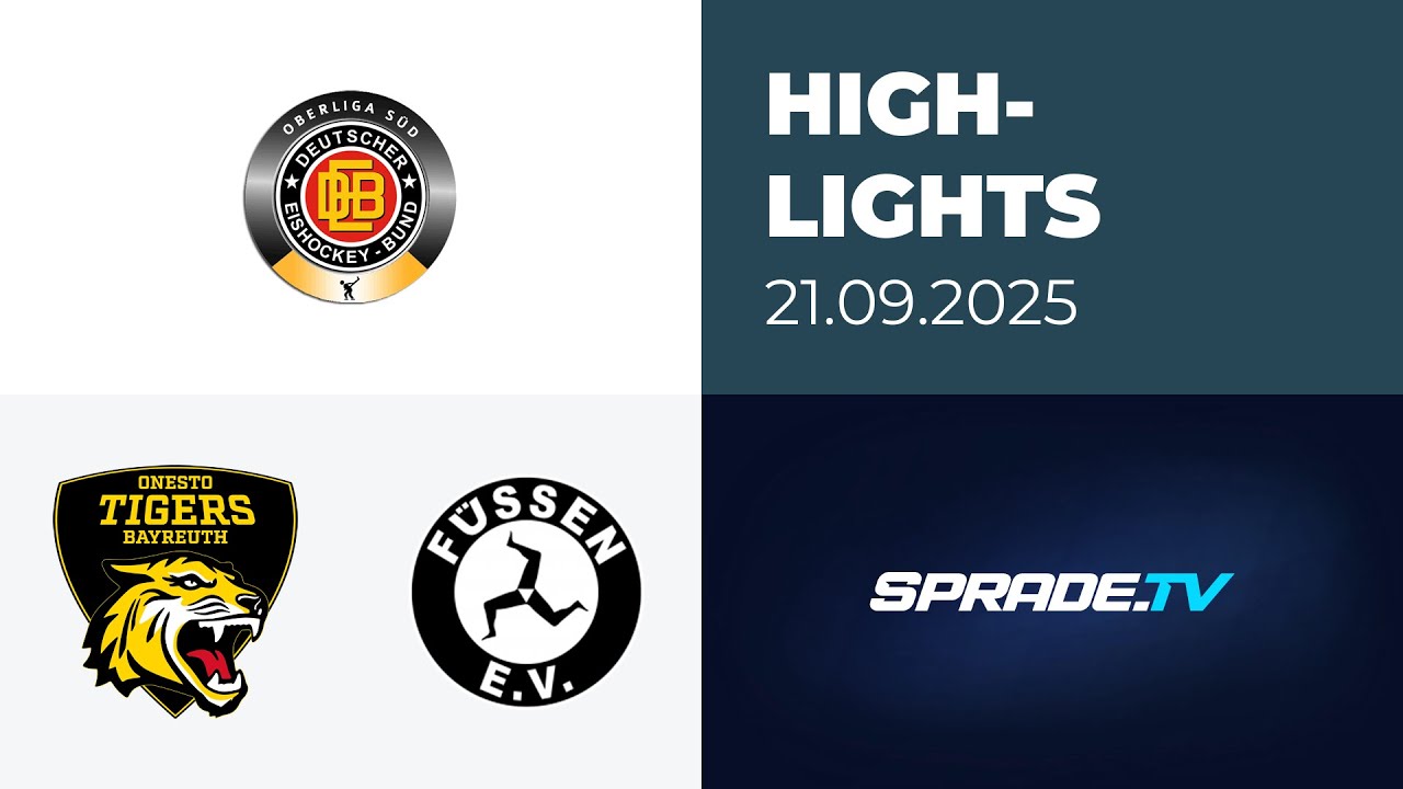 21.09.2025 - Highlights - onesto Tigers Bayreuth vs. EV Füssen