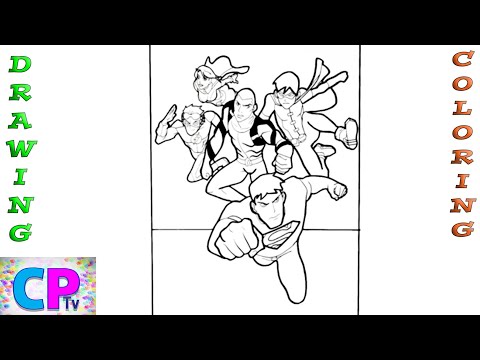 Justice League Ready for Action,Justice League Superheroes Coloring Pages,Elektronomia Music