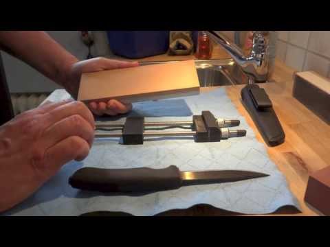 Mora Messer schleifen | Scandi grind sharpening    Deutsch / German