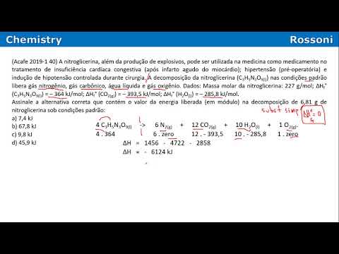 Acafe 2019 1 Medicina - Q40 Nitroglicerina