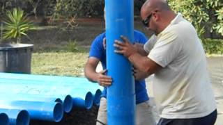 RIVESTIMENTO POZZO CON TUBI IN PVC CON GIUNTO A FILETTO ZIROLIA TRIVELLAZIONI SASSARI