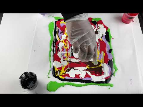 Parchment Paper Acrylic Pour Dip Technique
