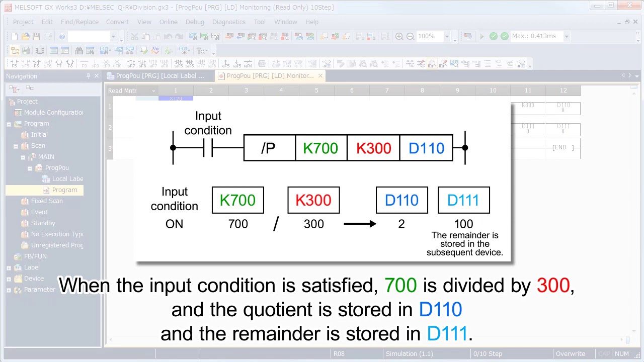 9 - Ladder Logic Programming Arithmetic Operation - MELSEC Tutorial