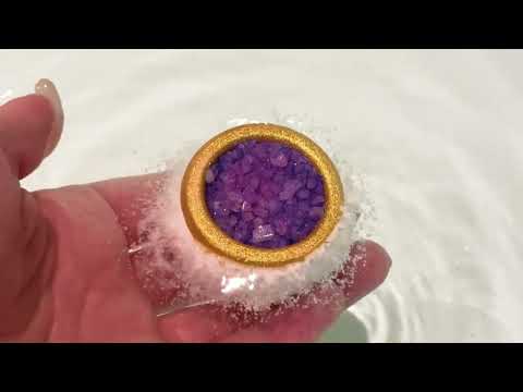 Transform Your Bath into a Crystal Wonderland with ComfyCozy Bath Bombs! ✨💎 #bathbomb #bathtime