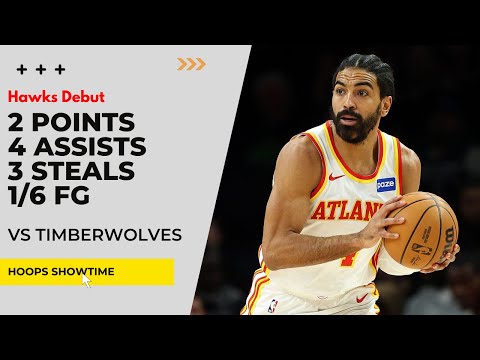 Gabe Vincent HAWKS DEBUT 2 Points, 4 Assists, 3 Steals, 1/6 FG vs Timberwolves I 25-26 NBA Season