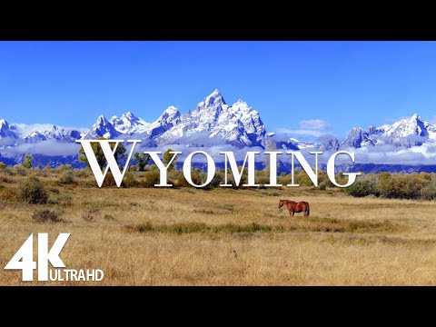 FLYING OVER WYOMING  (4K UHD) - Amazing Beautiful Nature Scenery with Piano  Music - 4K Video HD