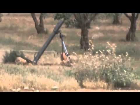 استهداف قوات النظام بقذائف الهاون من قبل كتيبة مصعب بن عمير في الزهراء في محافظة حلب