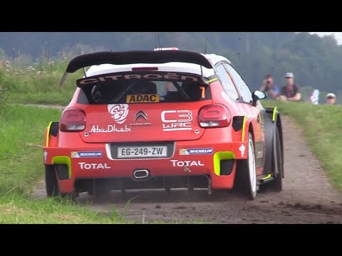 Citroën C3 WRC Sound - Mikkelsen, Meeke & Breen in Action at Rallye Deutschland!