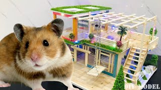 how to make a wooden stick house for hamster | DIY Model