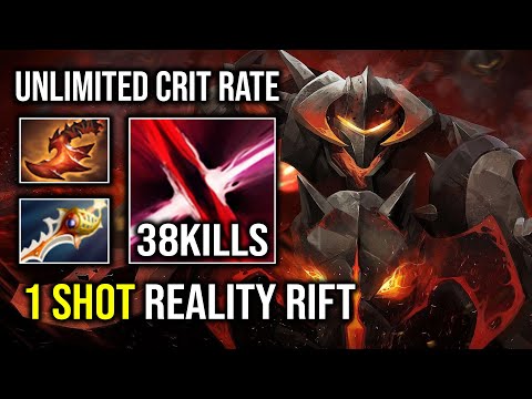 1 Shot Reality Rift Unlimited Crit Rate Chaos Knight +960 Gold Per Min Vs Pro Slark Dota 2