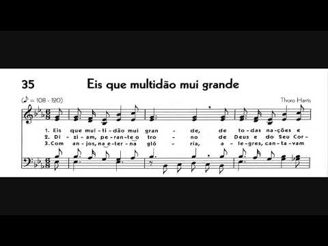 Hinário 5 CCB - Hino 035 - Eis que multidão mui grande - Strings - Teclado Yamaha PSR S670