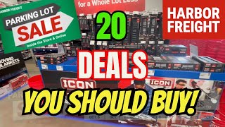 Harbor Freight 20 things to Buy during the Parking lot Sale in October