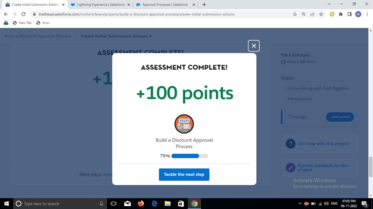 Approval Process Management Superbadge Unit | Create Initial Submission Actions