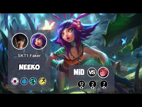 SKT1 FAKER NEEKO DOMINATION MID VS ZOE | LOL | S9 KR Challenger - Full Gameplay